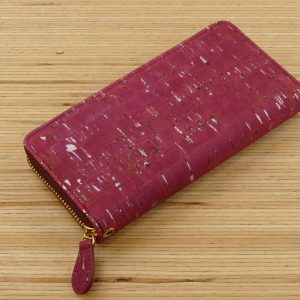 Kork Portemonnaie mit abnehmbarer Handschlaufe – beere